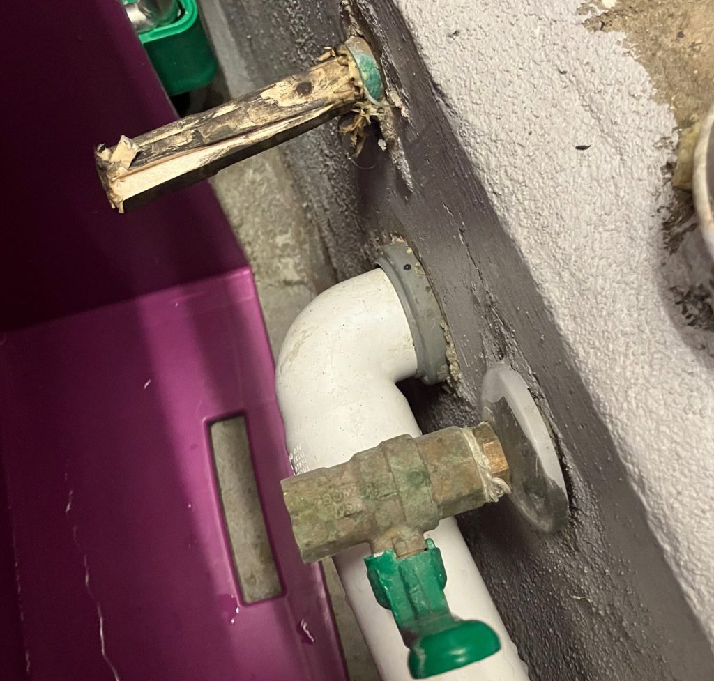 rohrbruch gestopft